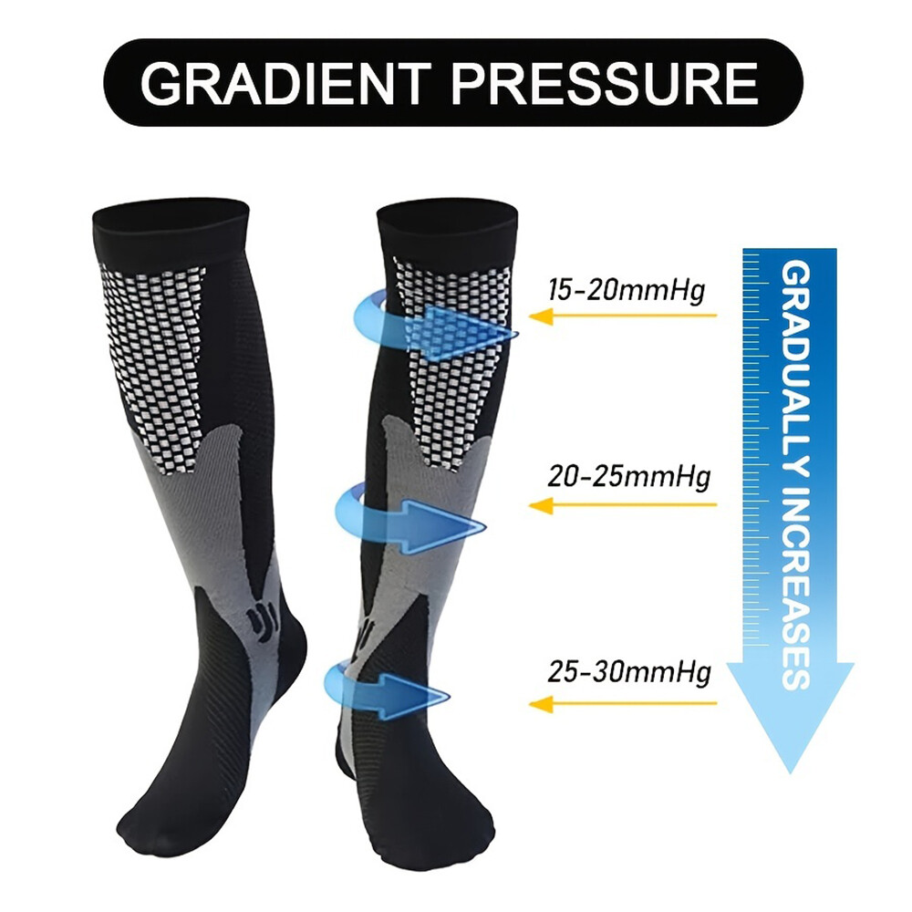 Compression Socks Stocking Knee High Pain Relief Calf Leg Foot Support Men Women