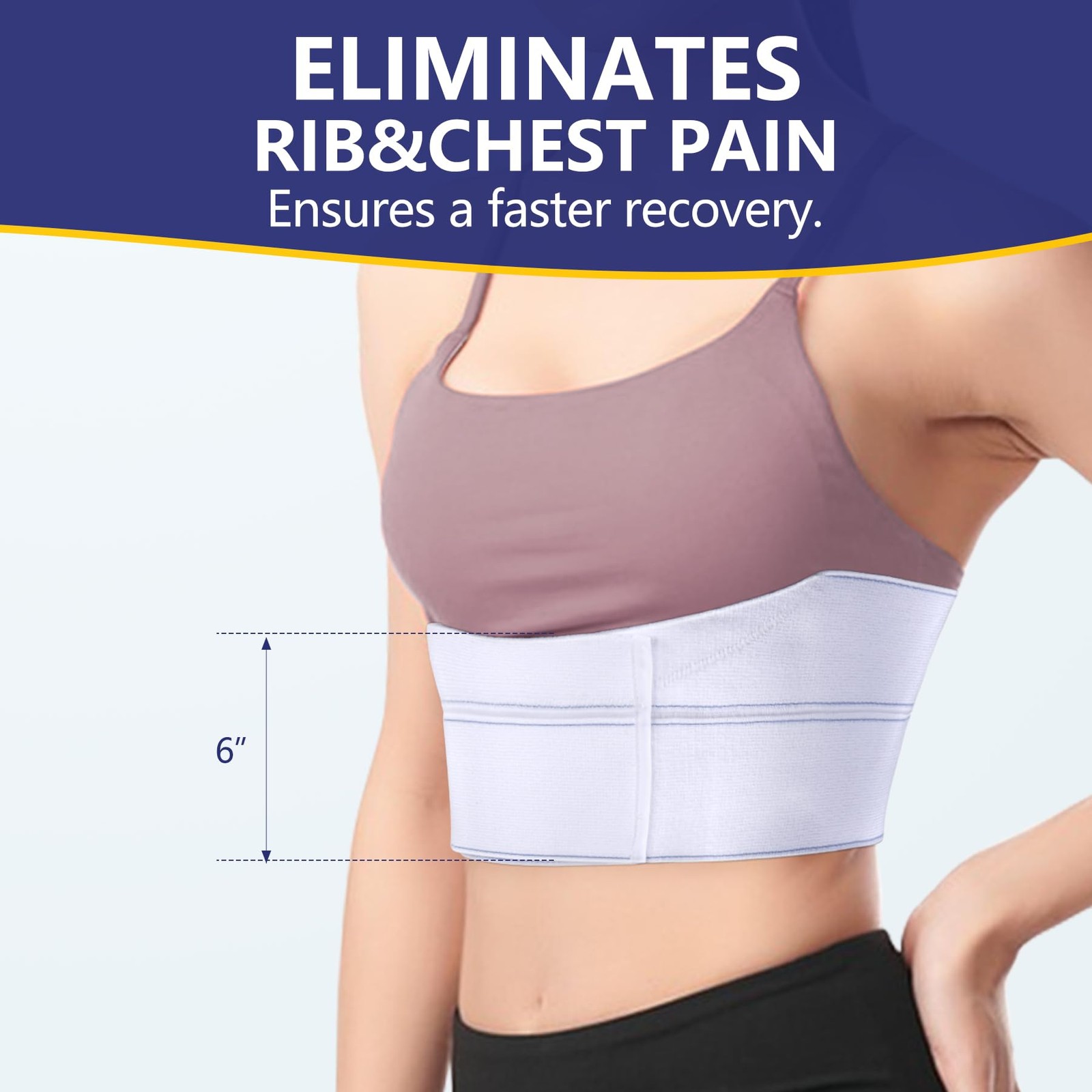 Rib Injury Binder Belt Universal Men Chest Support Bruised Fractured Post Op