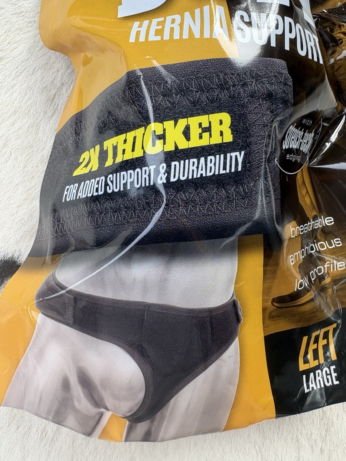 Comfort-Truss Heavy Duty Single Side Inguinal Hernia Belt Support-LEFT LARGE New