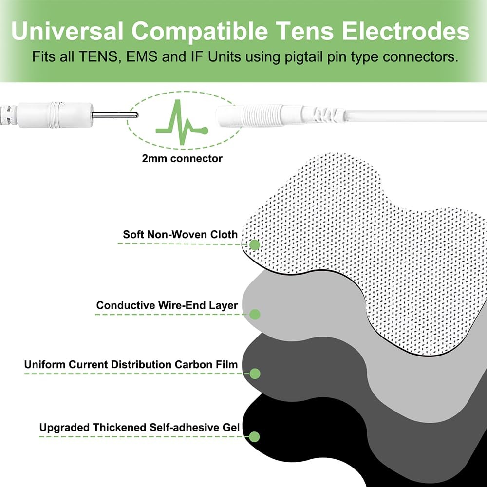 Tens Unit Electrode Pads for Shoulder Waist & Knee 4 * 6″ Large Butterfly TENS U