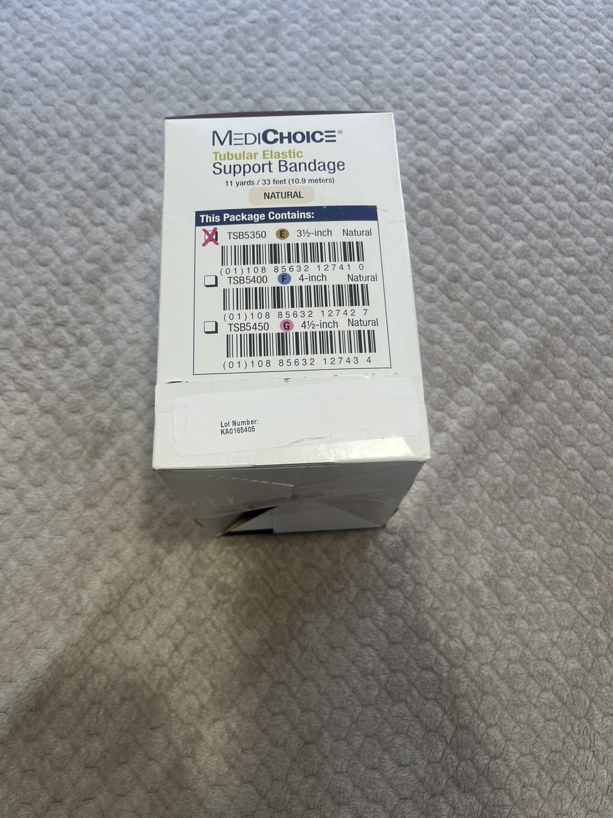 MediChoice MADE IN USA Tubular Elastic Support Bandage Size E Natural Beige