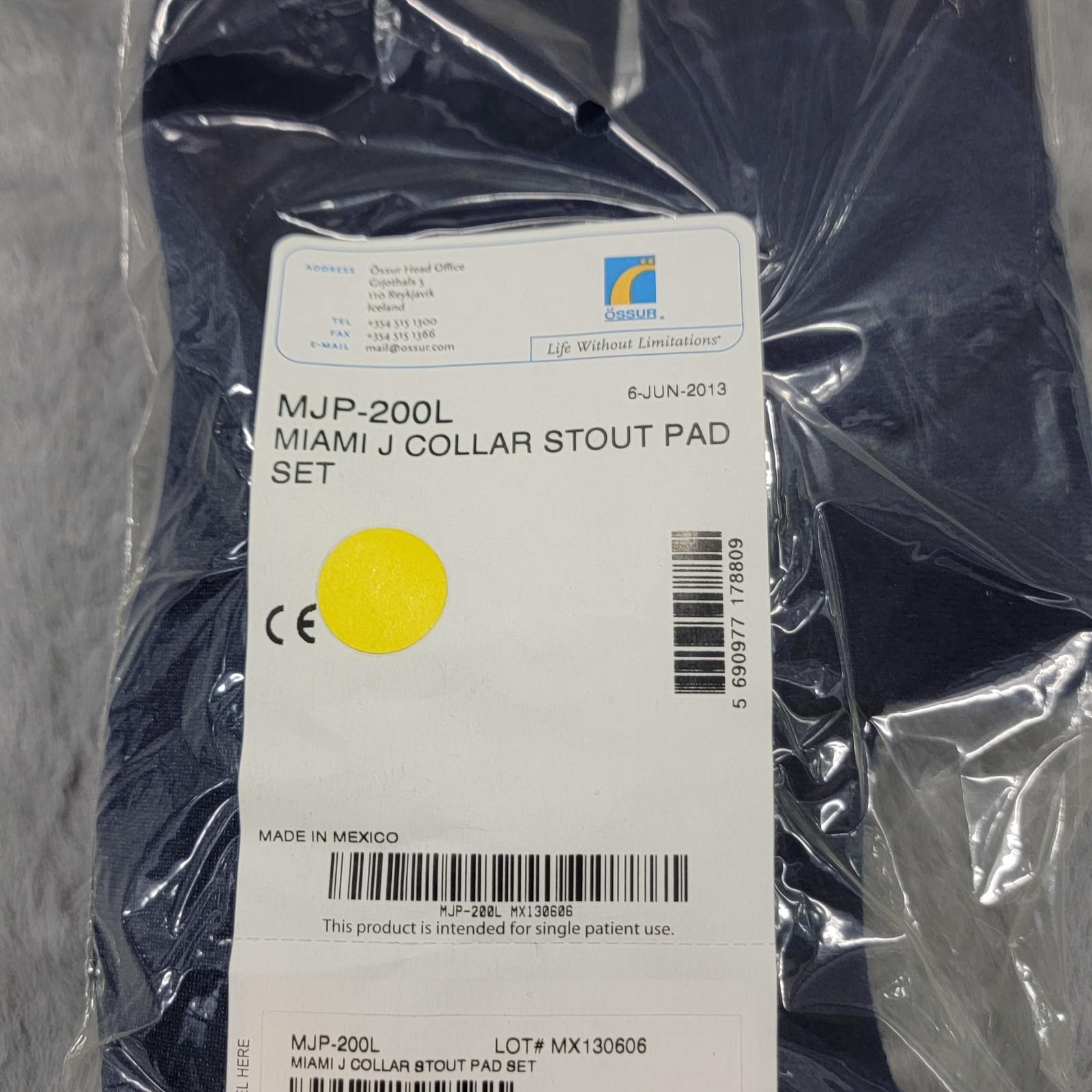 Ossur Miami J Collar MJP-200L Stout Adult Replacement Pad Set