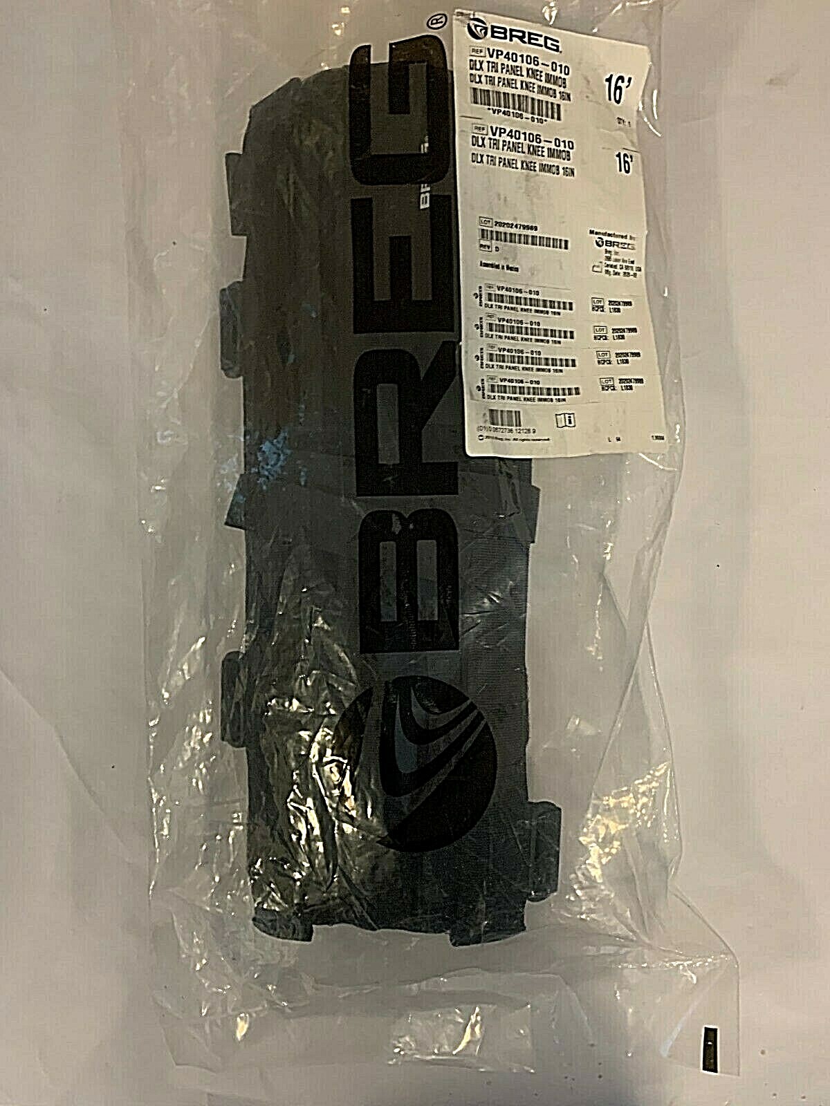 BREG 16″ Deluxe Tri Panel Knee Immobilizer VP40106-010 New – Never Used