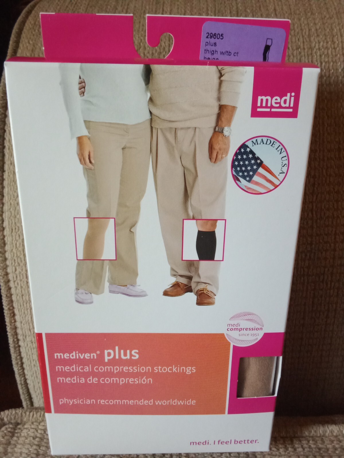 Mediven Plus thigh w tb petite 30-40 V compression socks beige 29605