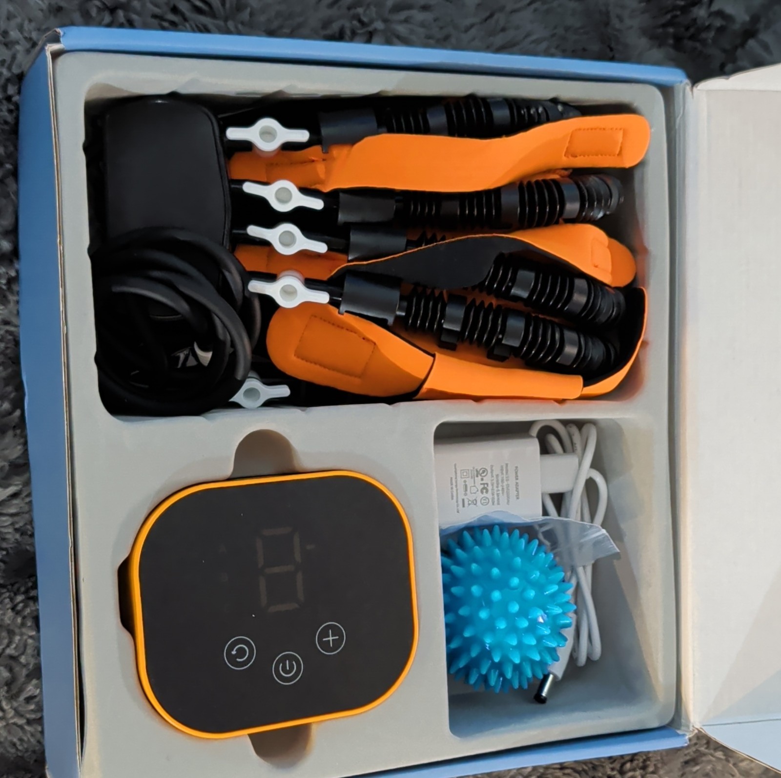 Adjustable Hand Function Rehabilitation Device Orange Black for Flexibility