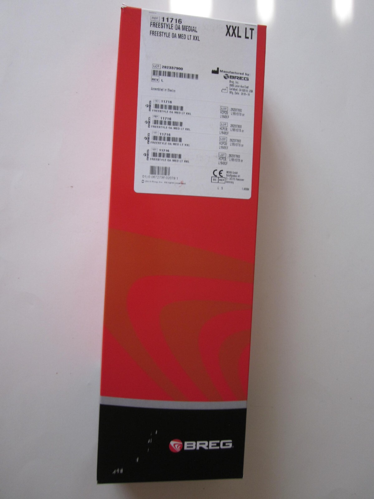 Breg Freestyle OA Medial Knee Brace Model 11716 XXLarge Left
