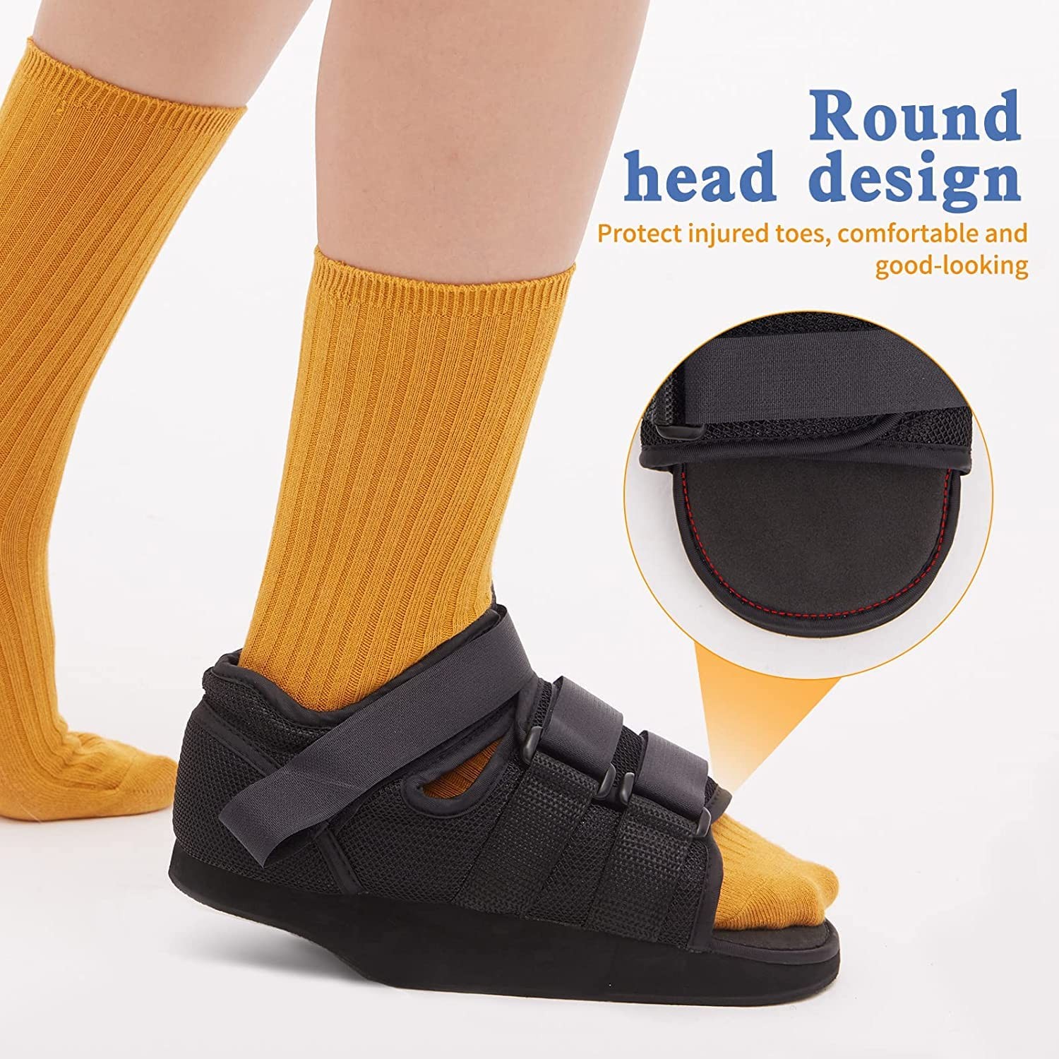 Heel Wedge Healing Shoe Post Op Shoe Lightweight Heel Orthopedic Foot Brace O…