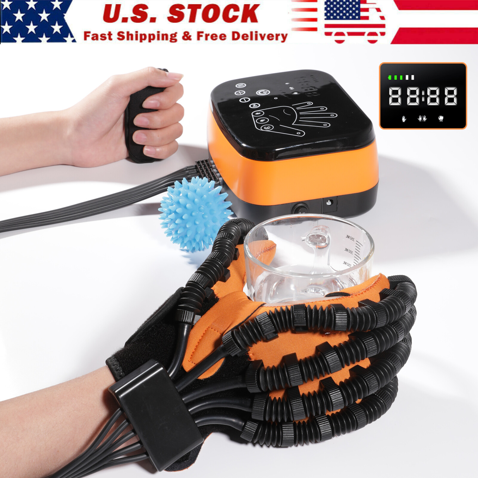 Hand Function Rehabilitation Robot Gloves for Finger Hemiplegia Recovery Trainer
