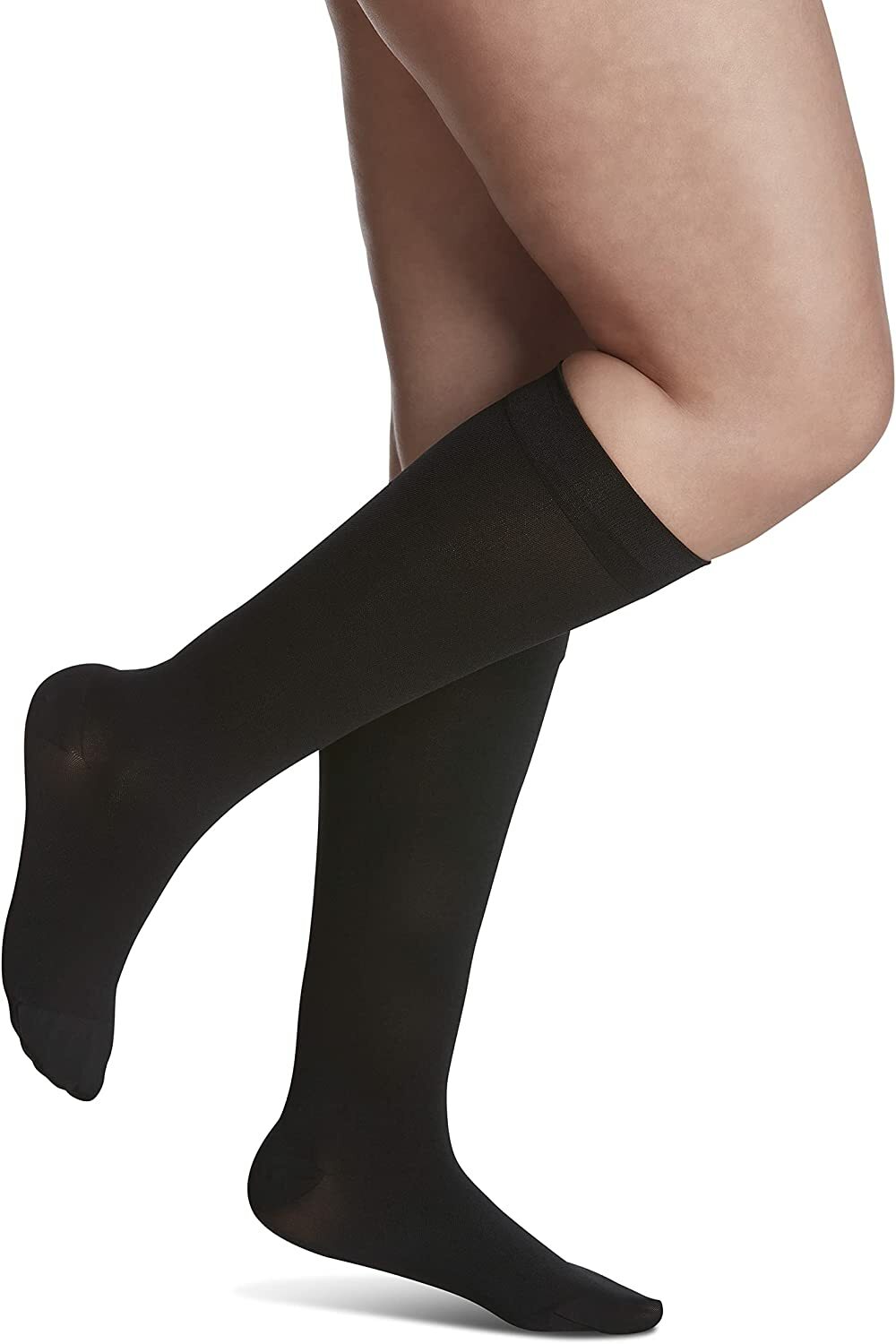 SIGVARIS Style Soft Opaque 840 Closed Toe Calf-High Socks 15-20 Black SL Small L