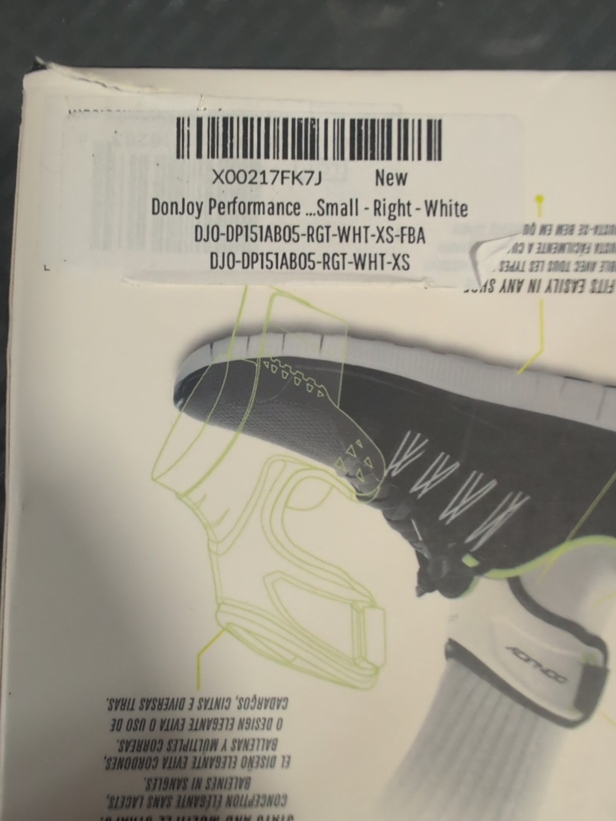 DonJoy Performance POD Ankle Brace White (X-Small Right) Open Box #K9
