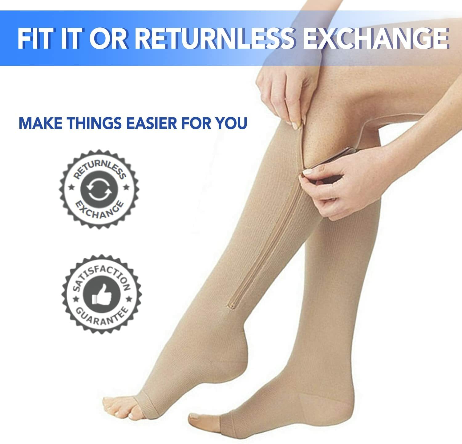 Knee High Medical Grade Stockings 20-30 mmHg Men Women Compression Socks Edema