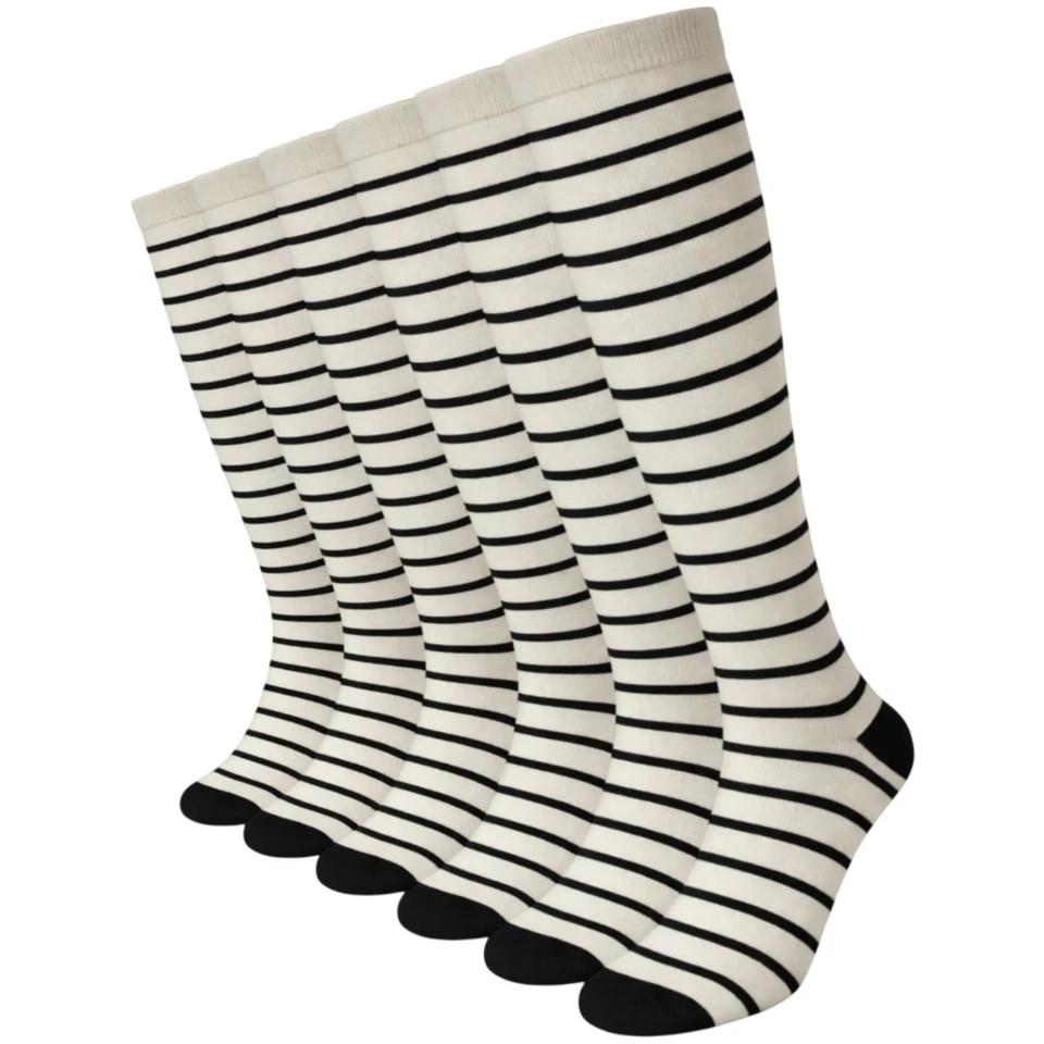 Men & Women Compression Socks Fit Knee High Support Running Travel 6 Pairs
