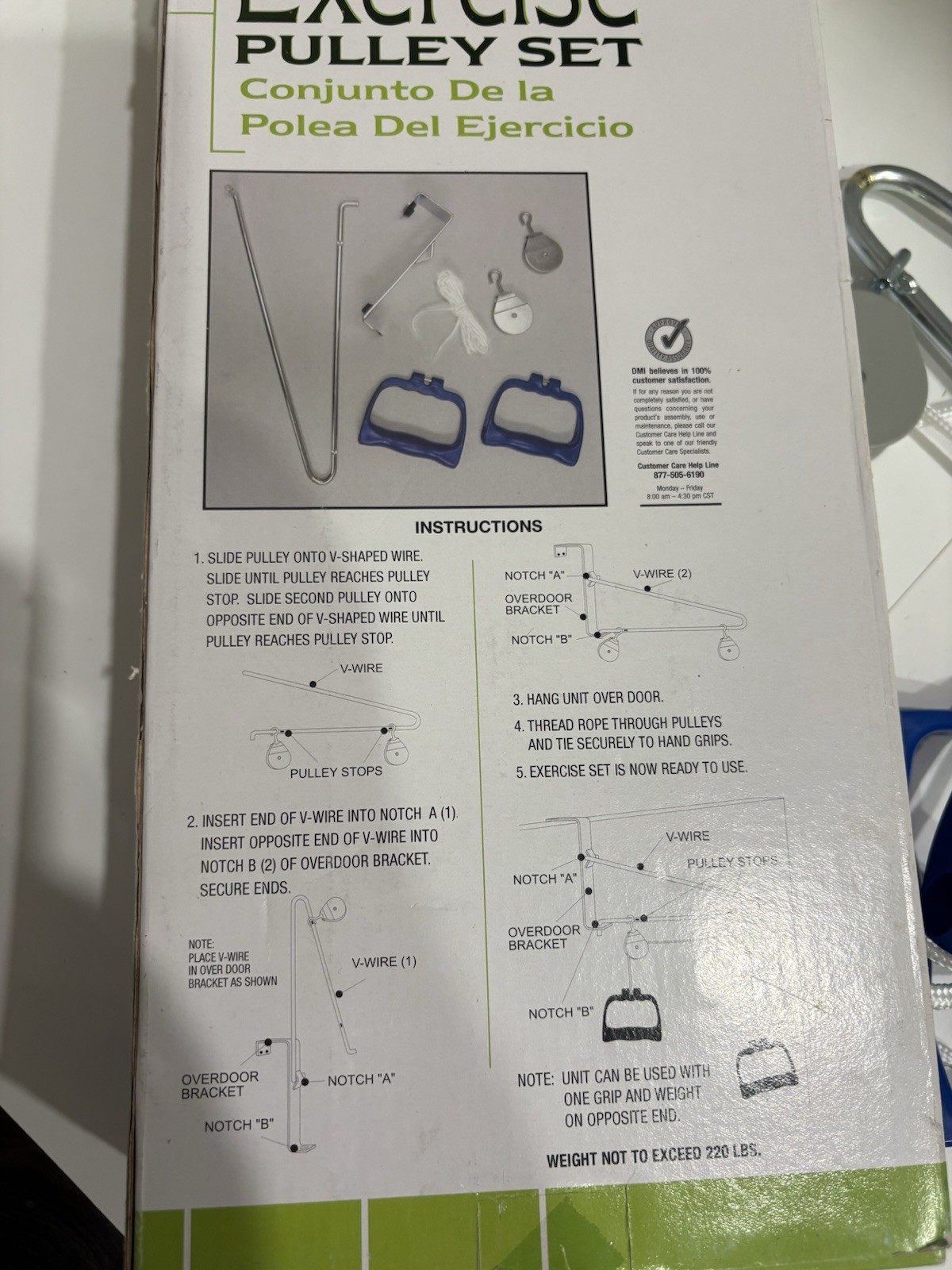 Overdoor Exercise Pulley Set Shoulder Physical Therapy Rehab Kit 660-2030