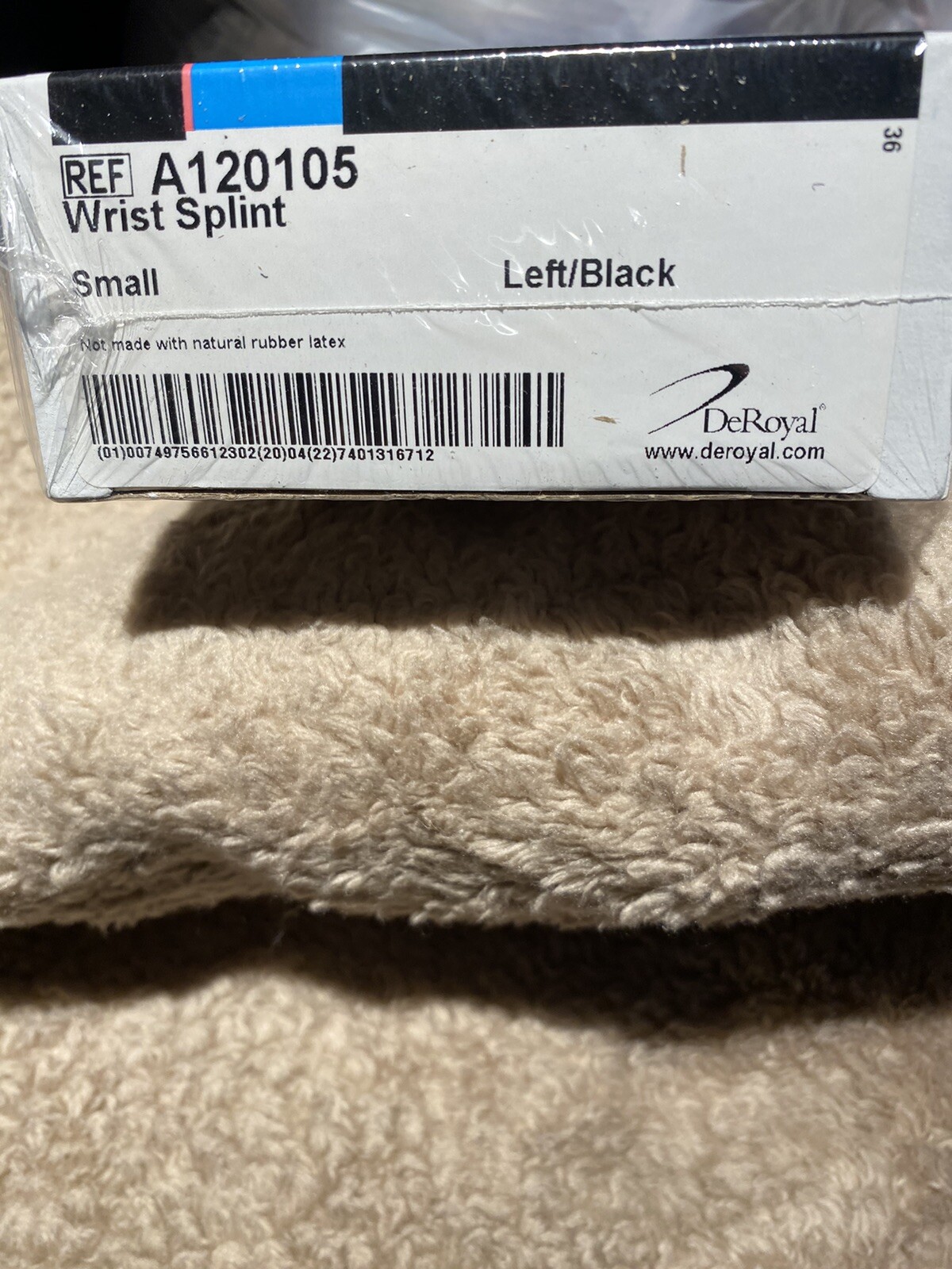 DeRoyal Wrist Splint, Black, A120106 Genuine, NEW