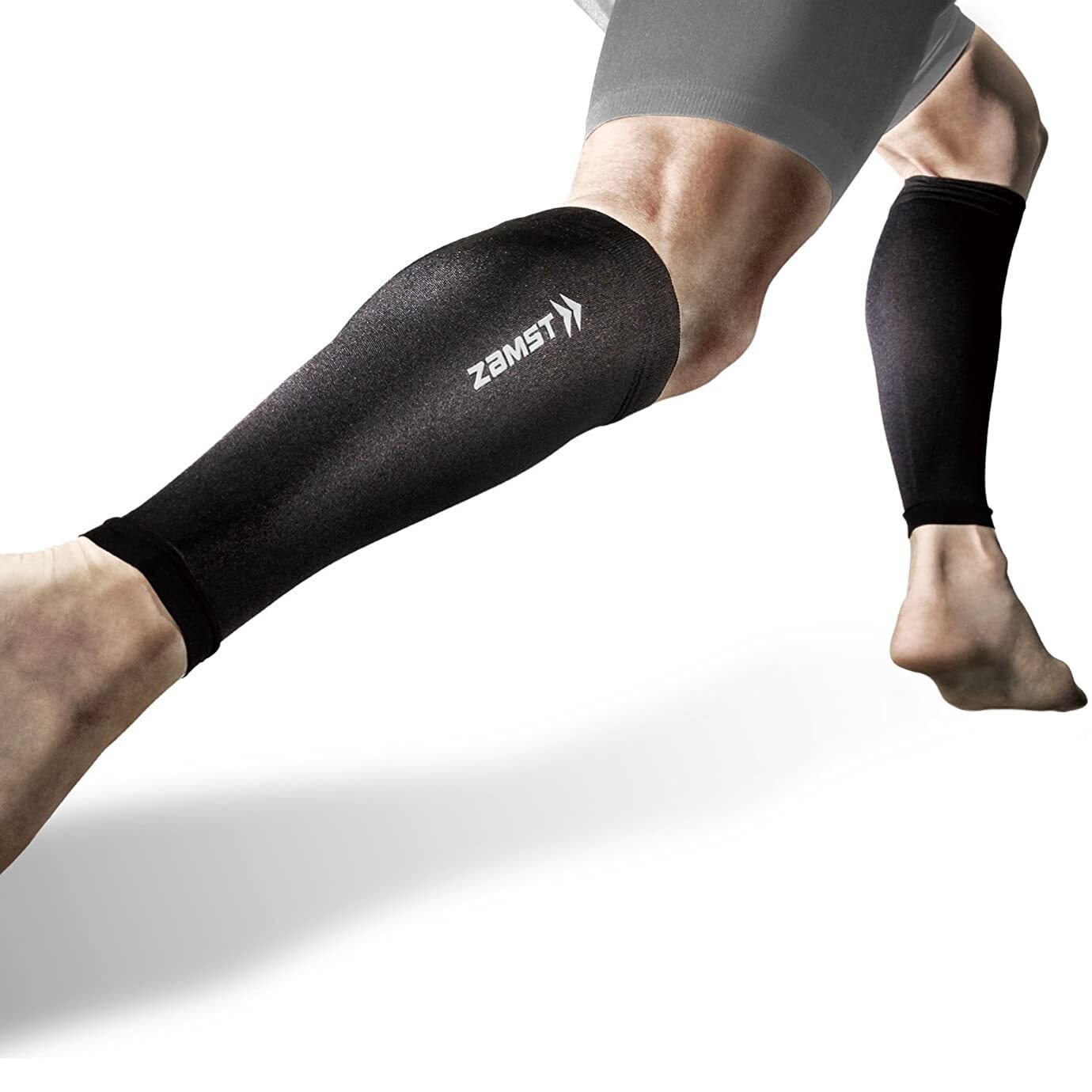 ZAMST Compression Leg Cover, Both Legs, Calf Type, Black Size L