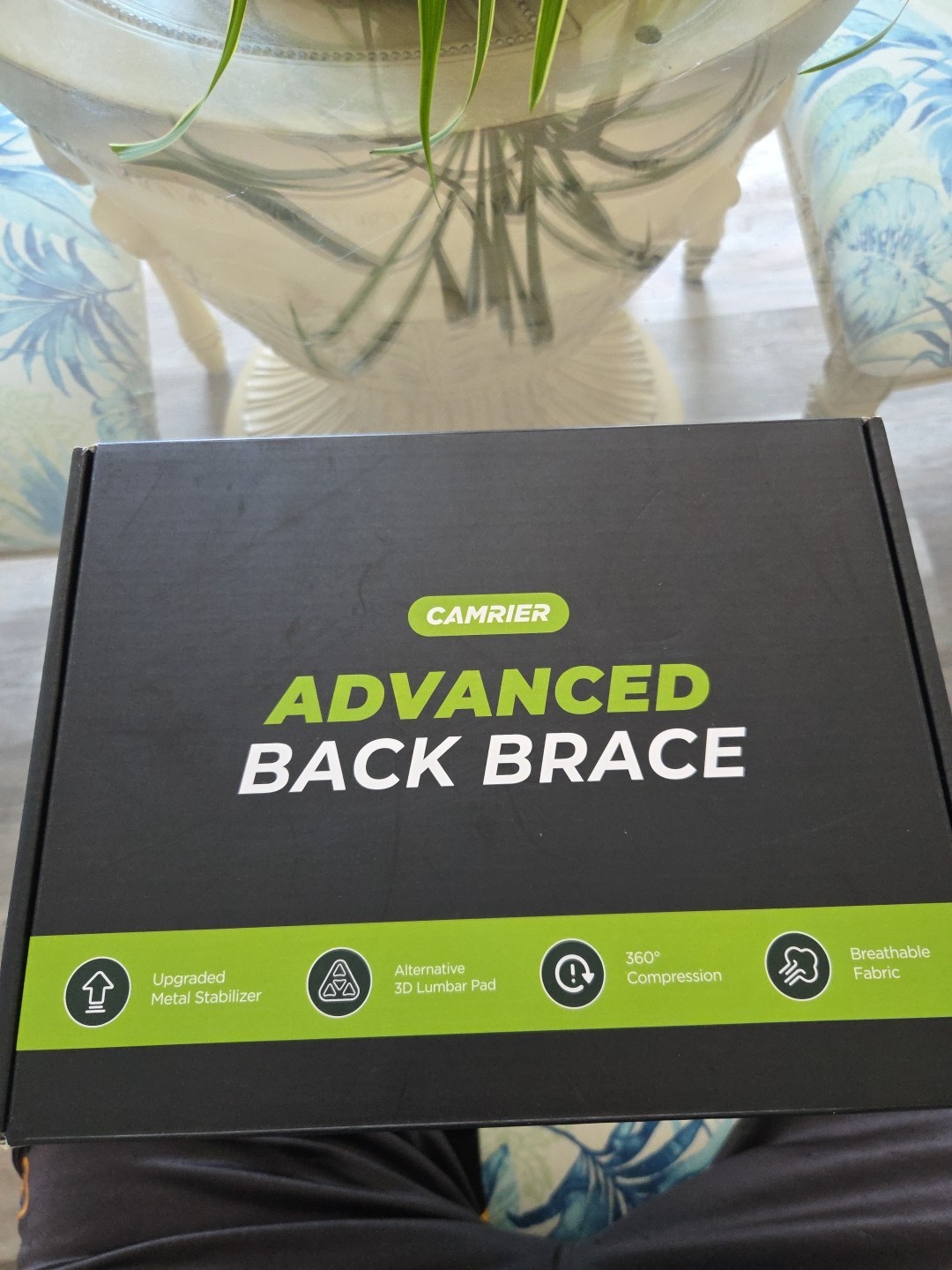 CAMRIER Advanced Back Brace 3D Lumbar Pad for Lower Back Size Large