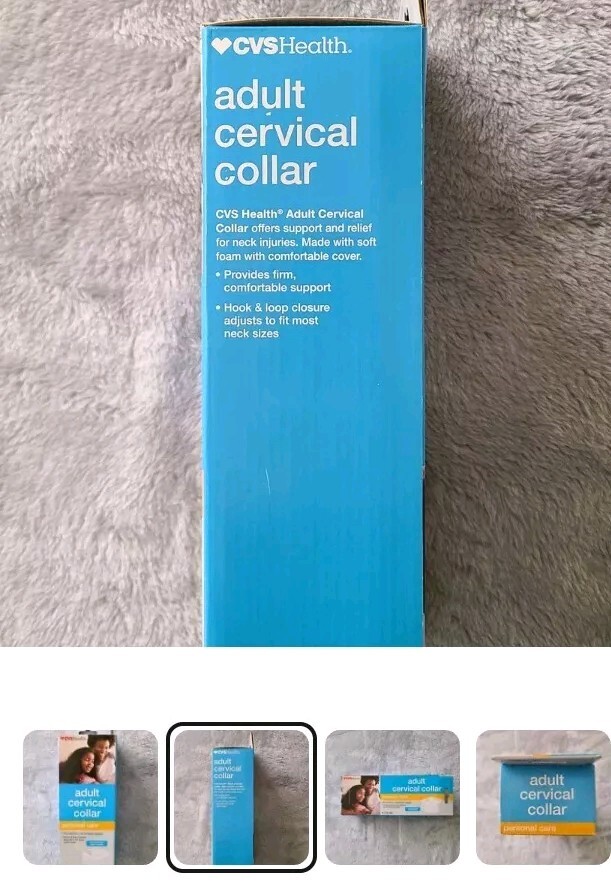 CVS Adult Adjustable Cervical Collar, One Size Fits All, New in Package
