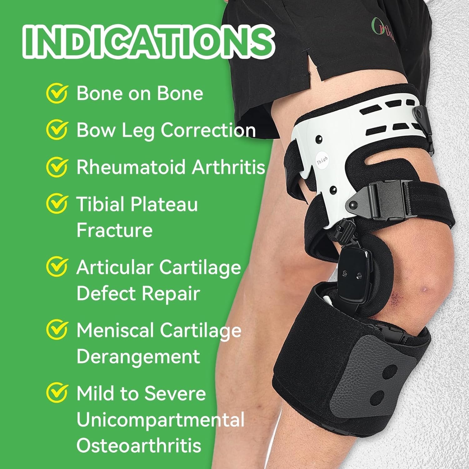 Orthomen OA Unloader Knee Brace with Anti-slip Strap, Men & Women **RIGHT LEG**