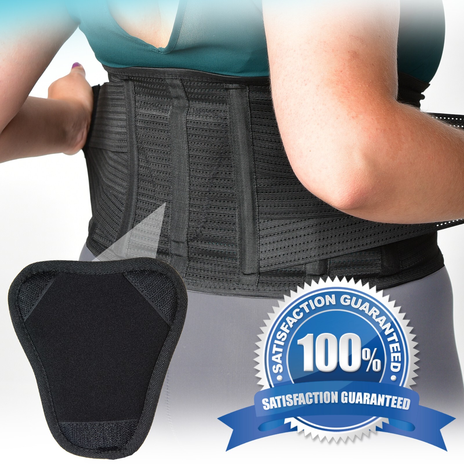AVESTON Lumbar Brace Back Support Belt Lower Waist Pain Relief Thin Light Medica