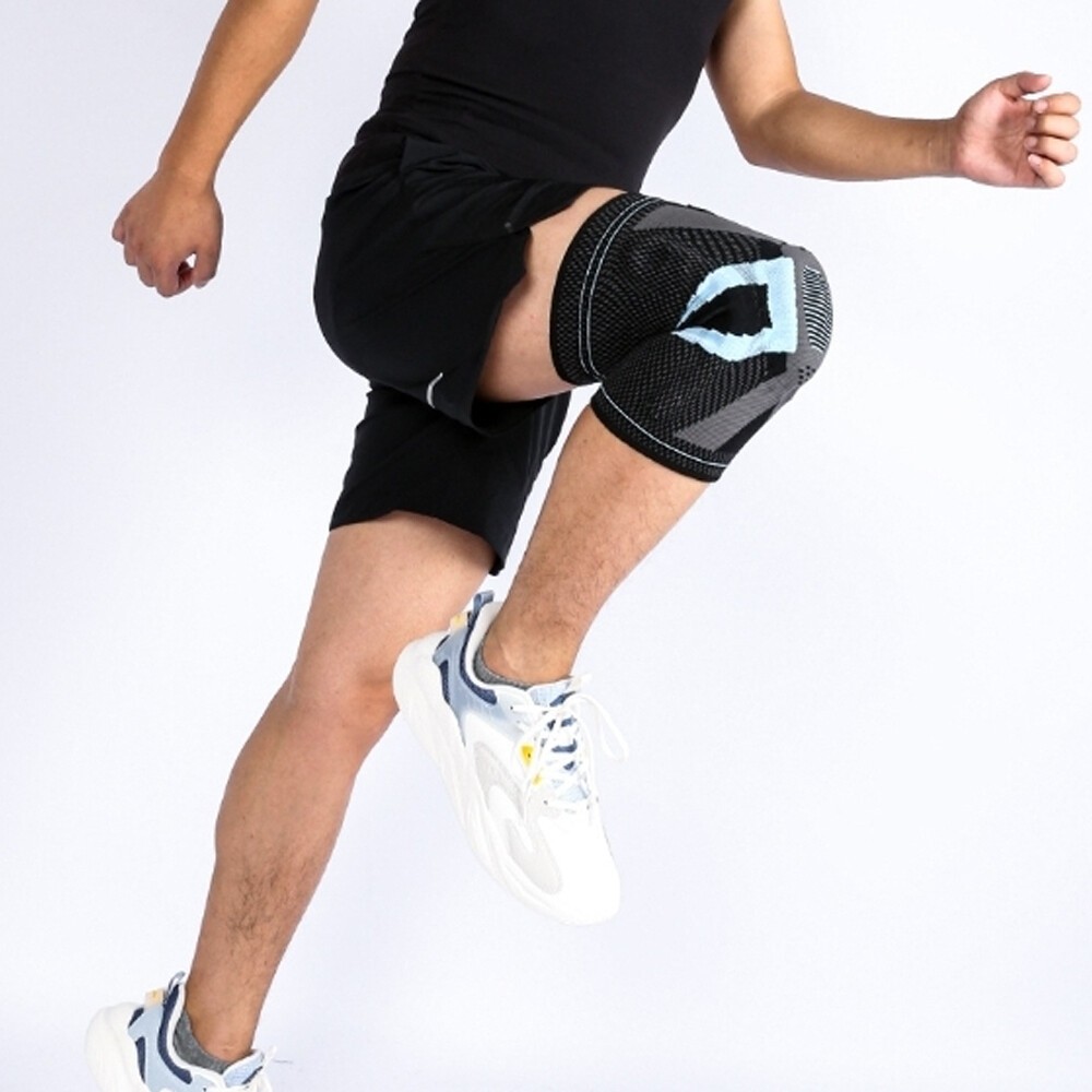 Shock-absorbing Silicone Knee pad Spring Knit Breathable Non-slip Meniscus Brace