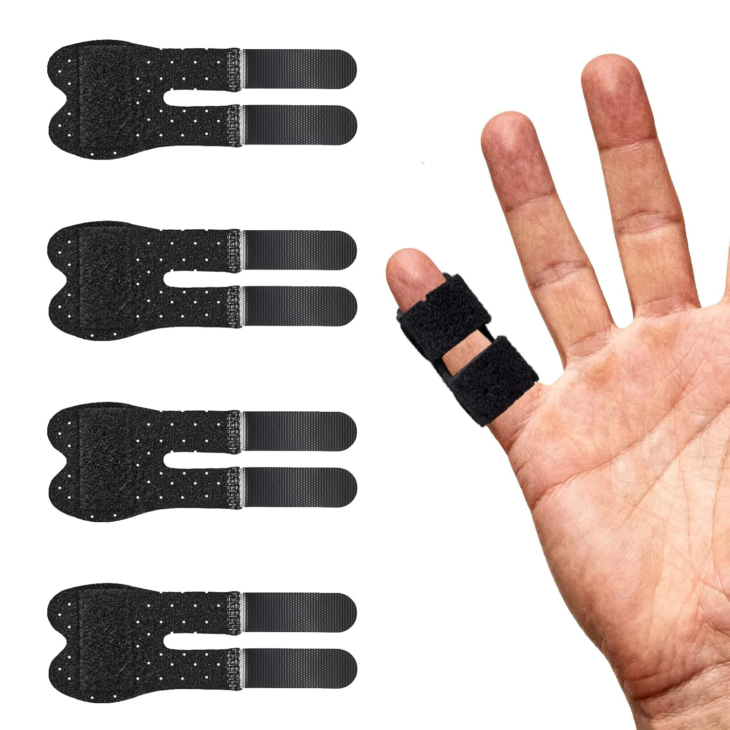 Pinky Finger Splint 4 Pcs Trigger Finger Brace Joint Stabilizer for Arthritis…