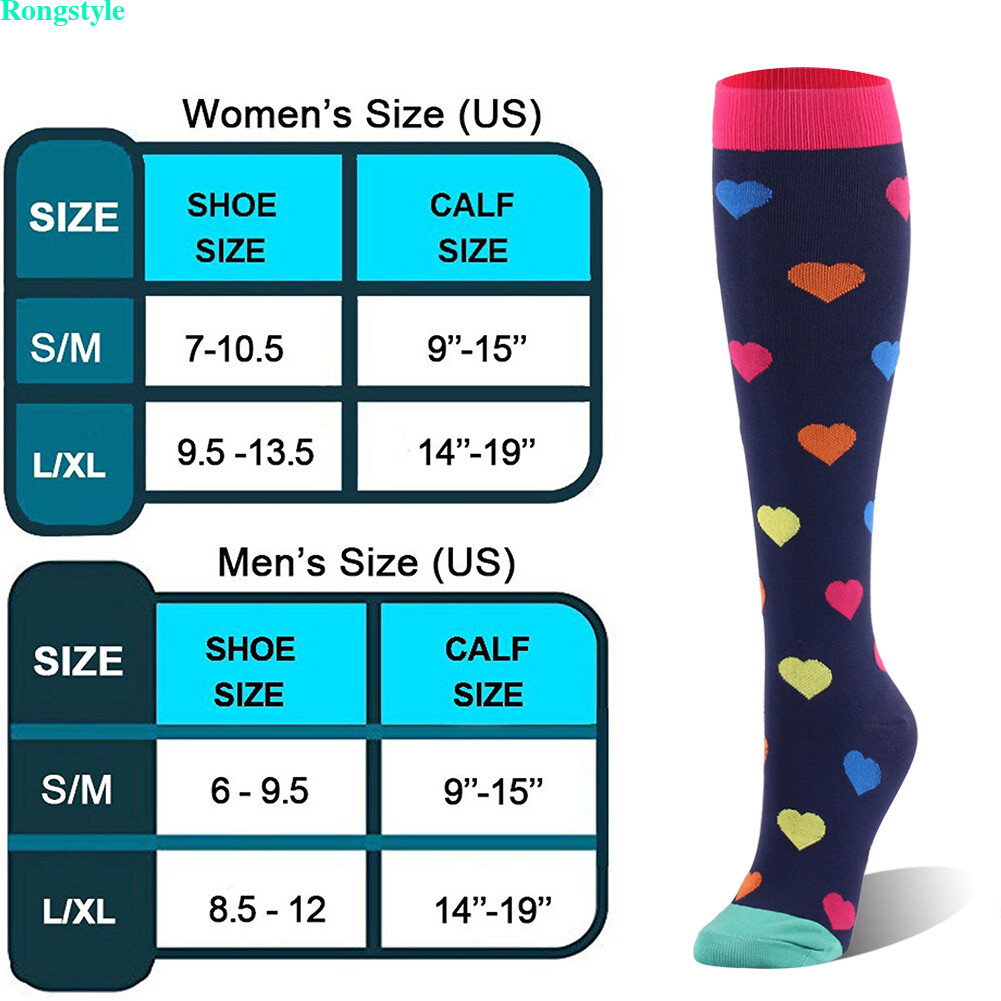 Lot Compression Socks Stockings Knee High Women Mens Medical 20-30 mmHG S/M-X/XL