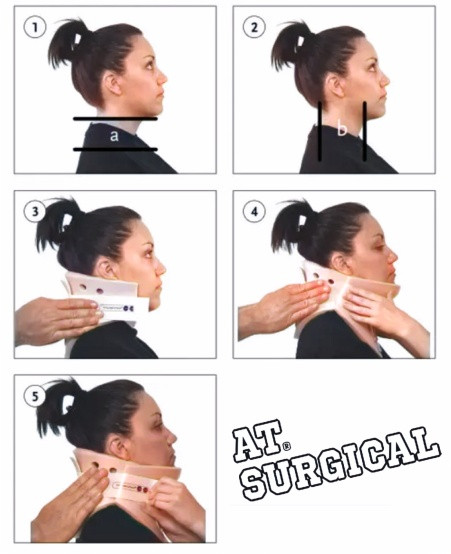 AT Surgical Super 4¼” Philadelphia Rigid Cervical Collar with Neck Support Brace
