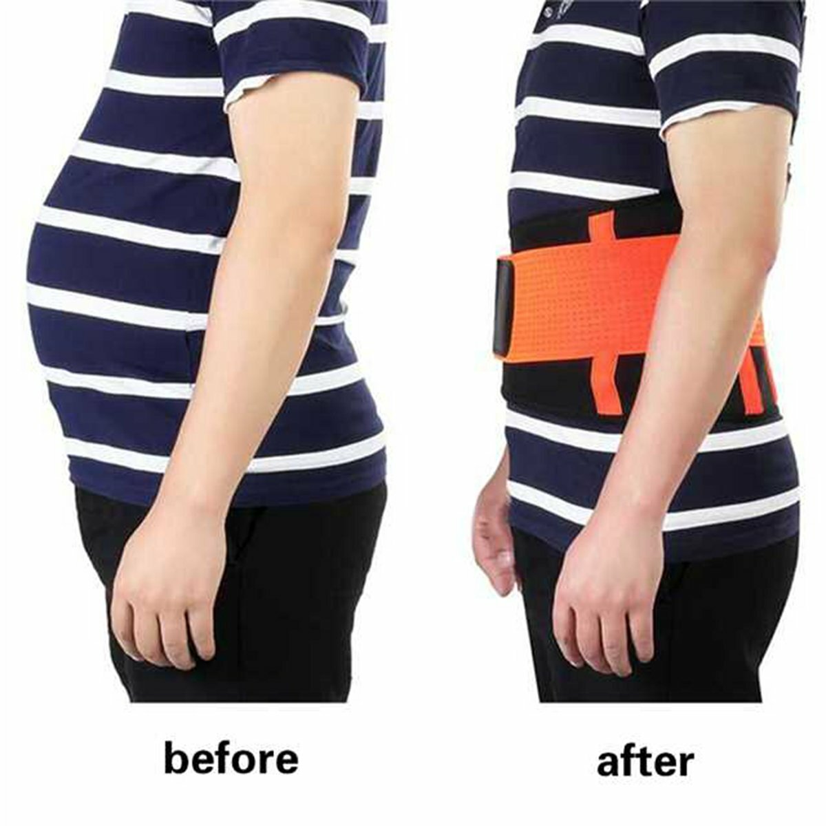Men’s Waist Trainer Body Shaper Sauna Sweat Belt Tummy Control Band Fat Burner