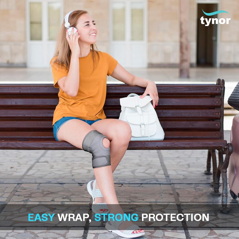 TYNOR Knee Support Sportif Gives Controlled Compression & Better Grip (Grey) FS