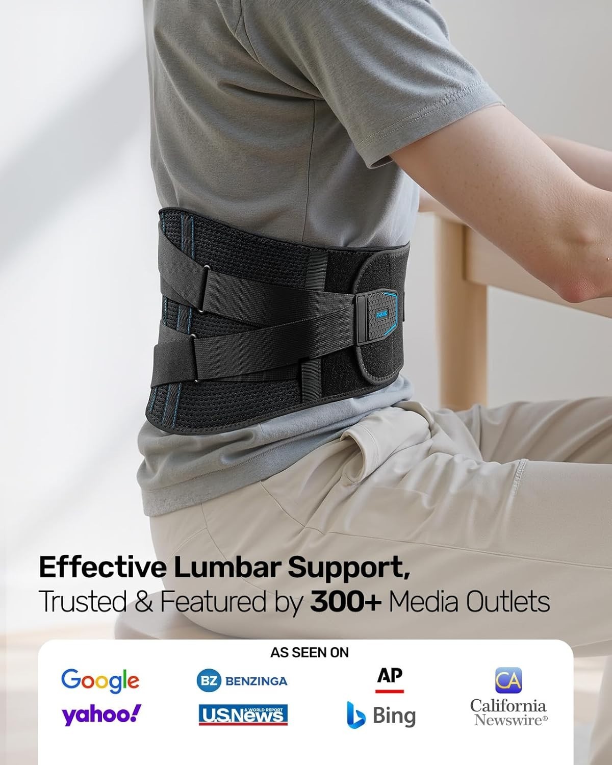 Ultimate Back Brace for Lower Back Pain Relief – Adjustable XXL Size 51.2″-62.9″