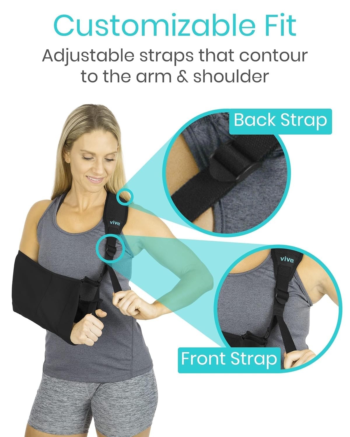 Ergonomic Shoulder Immobilizer for Injury Recovery, Comfortable Adjustable Fit