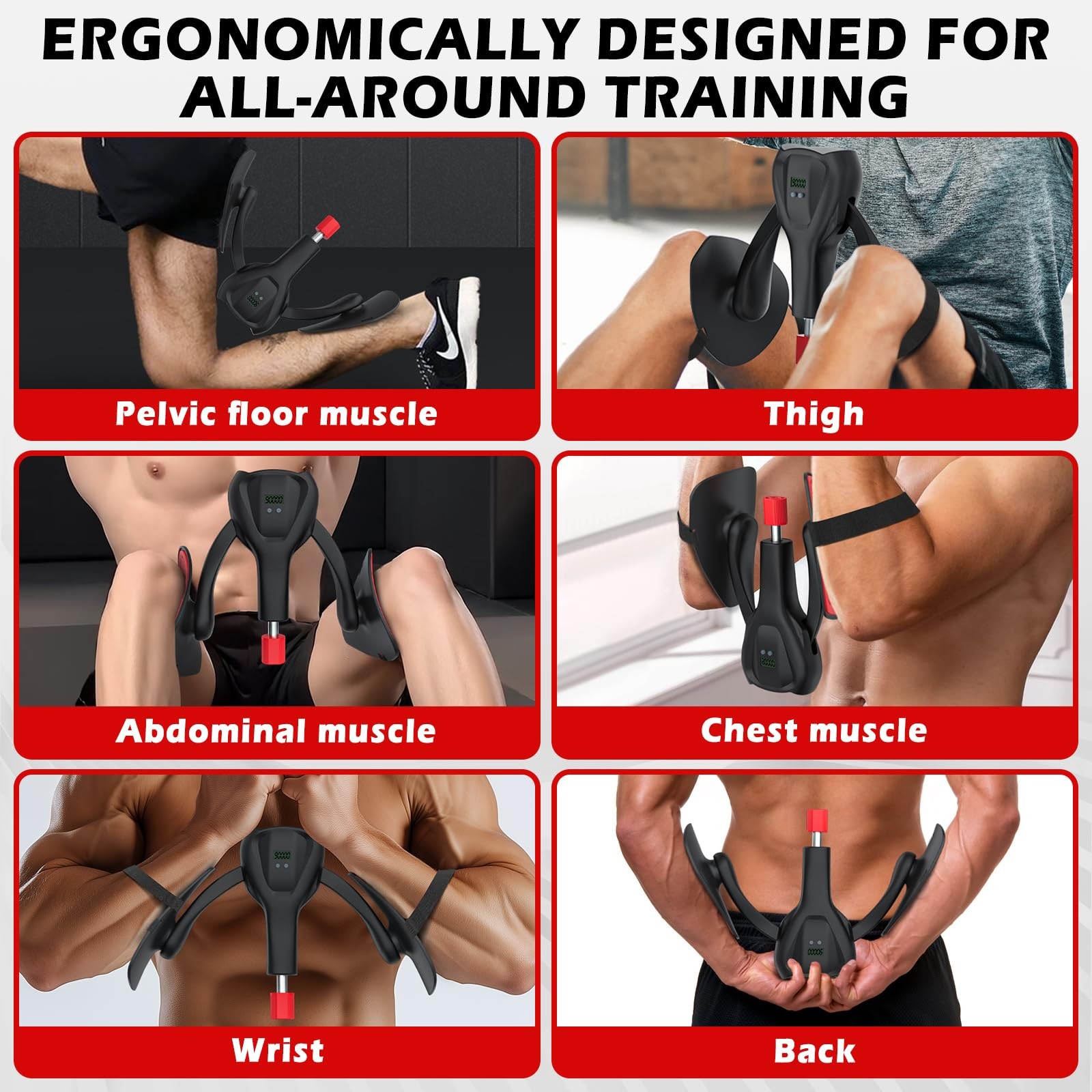 3rd Gen Thigh-Train 0-100 lbs Adjustable Resistance Inner Thigh Train Black