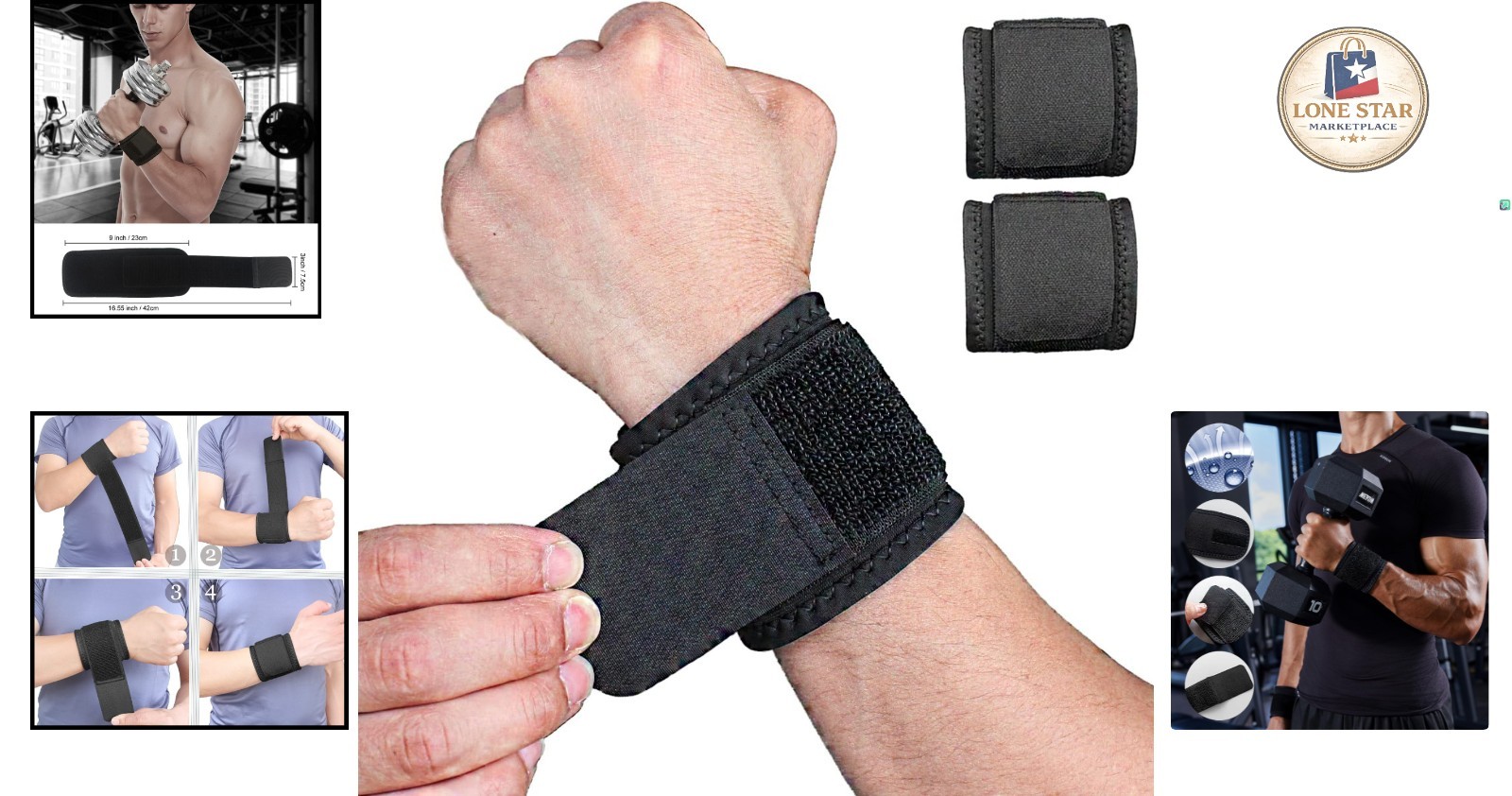 2 Pack Adjustable Wrist Brace – Breathable Support for Fitness & Pain Relief