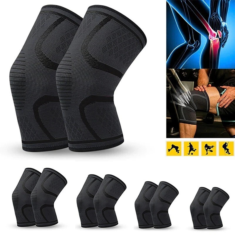 Knee Sleeve Compression Brace Support For Sport Gym Joint Pain Arthritis Relief