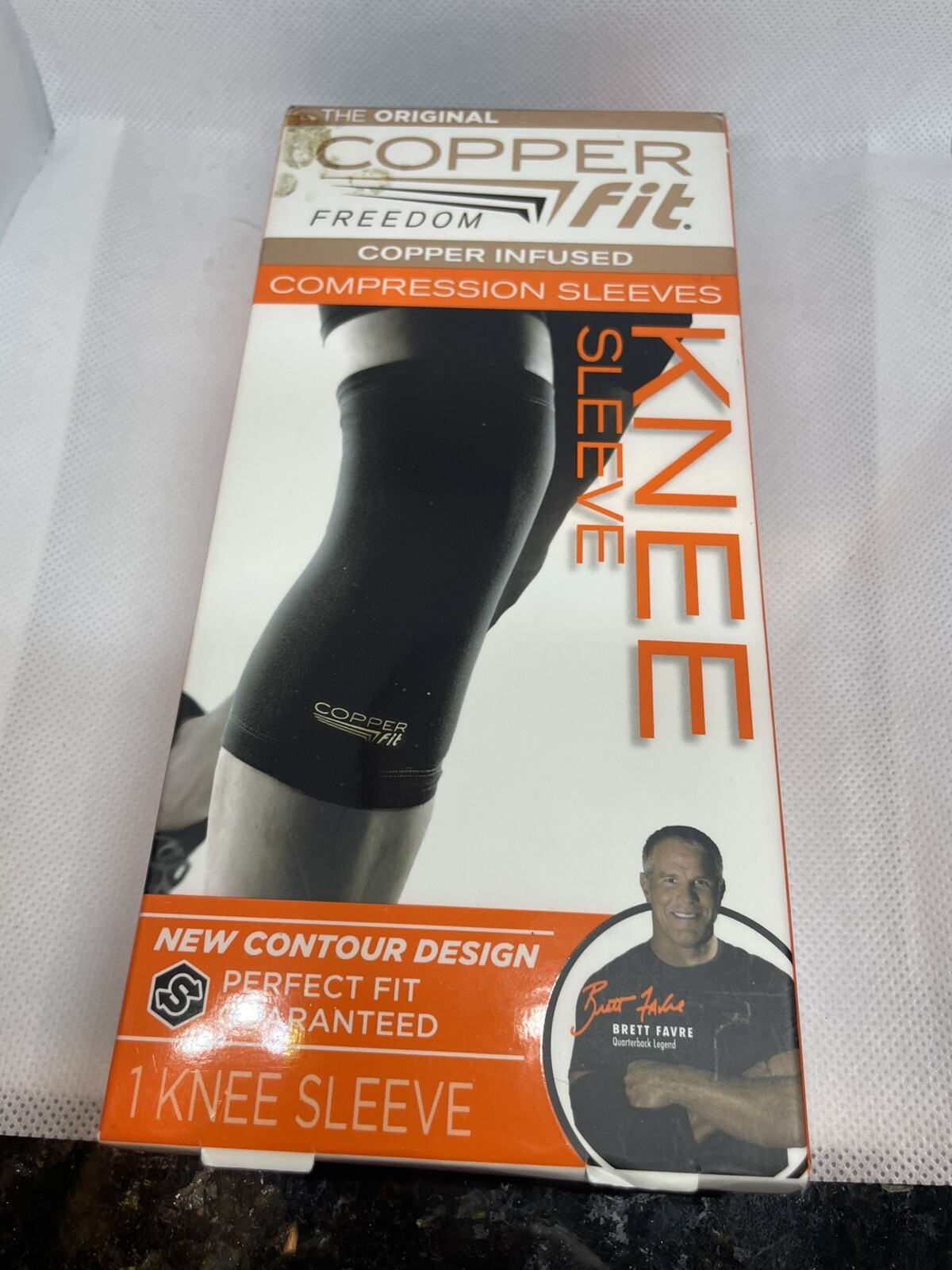Copper Fit Freedom Copper Infused Compression Knee Sleeve – Size XL – Black
