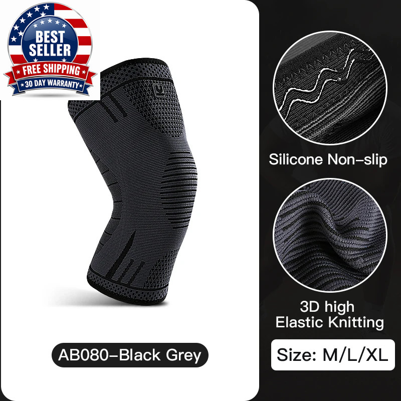 1 Piece of Compression Knee Support Sleeve, Elastic, Breathable, anti Slip Knee