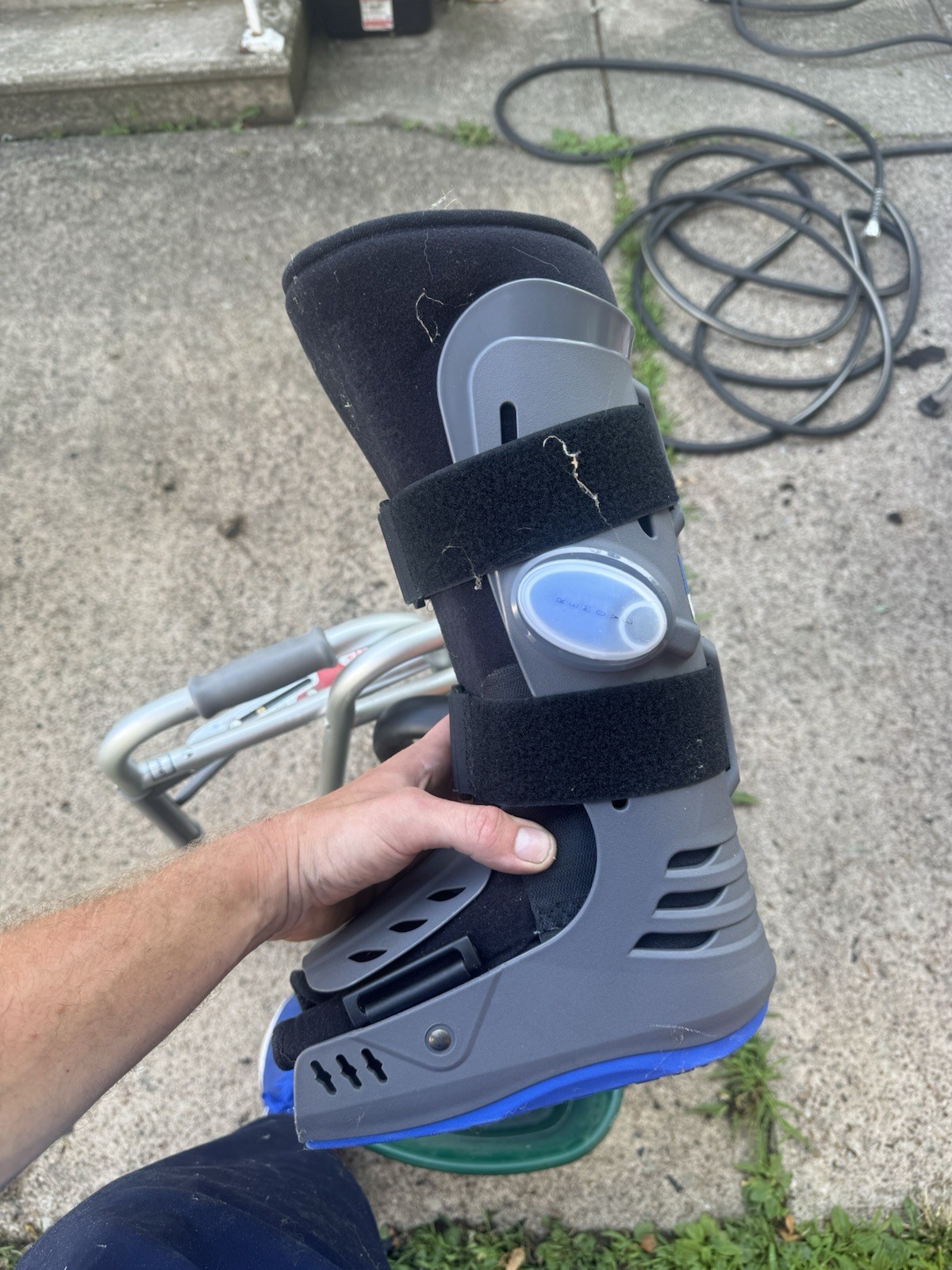 Thuasne XLR8 G2 Long Foot/ Ankle Brace Size S Stabilization Gray/Black/Blue U089