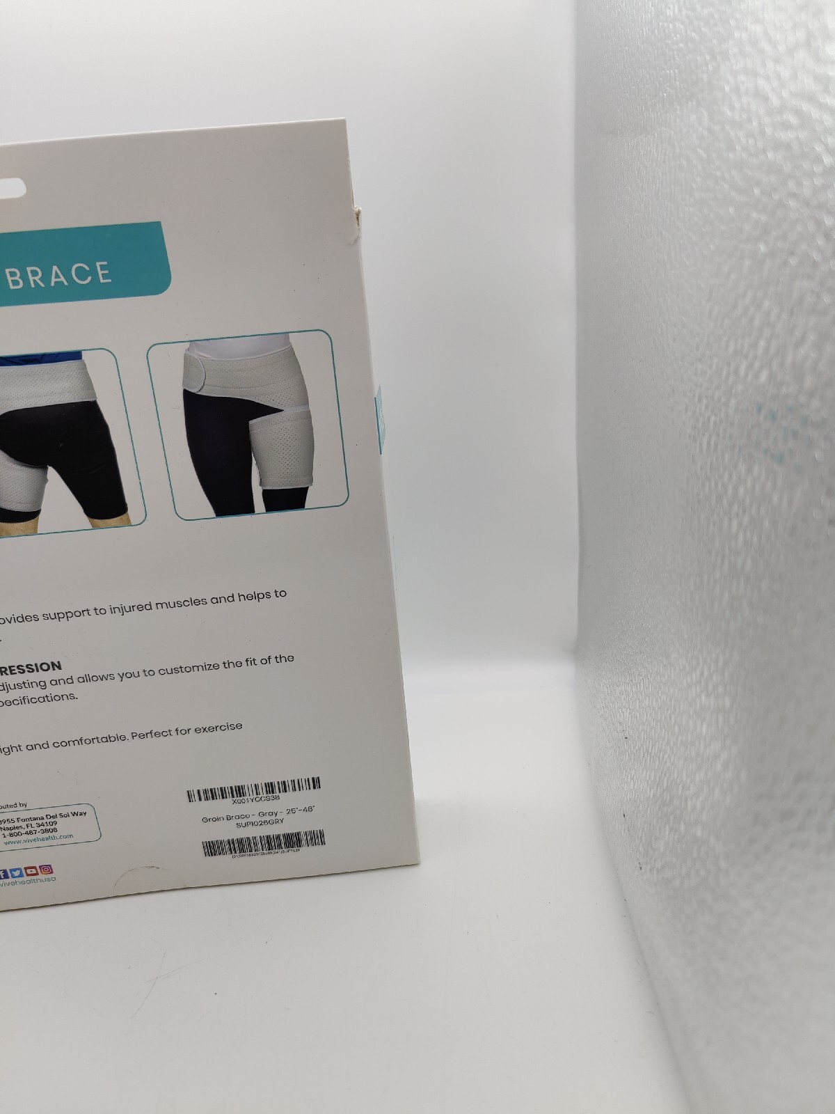 Vive Groin Brace Black Hip 25”-48”NEW/Open BOX Neoprene Groin Brace