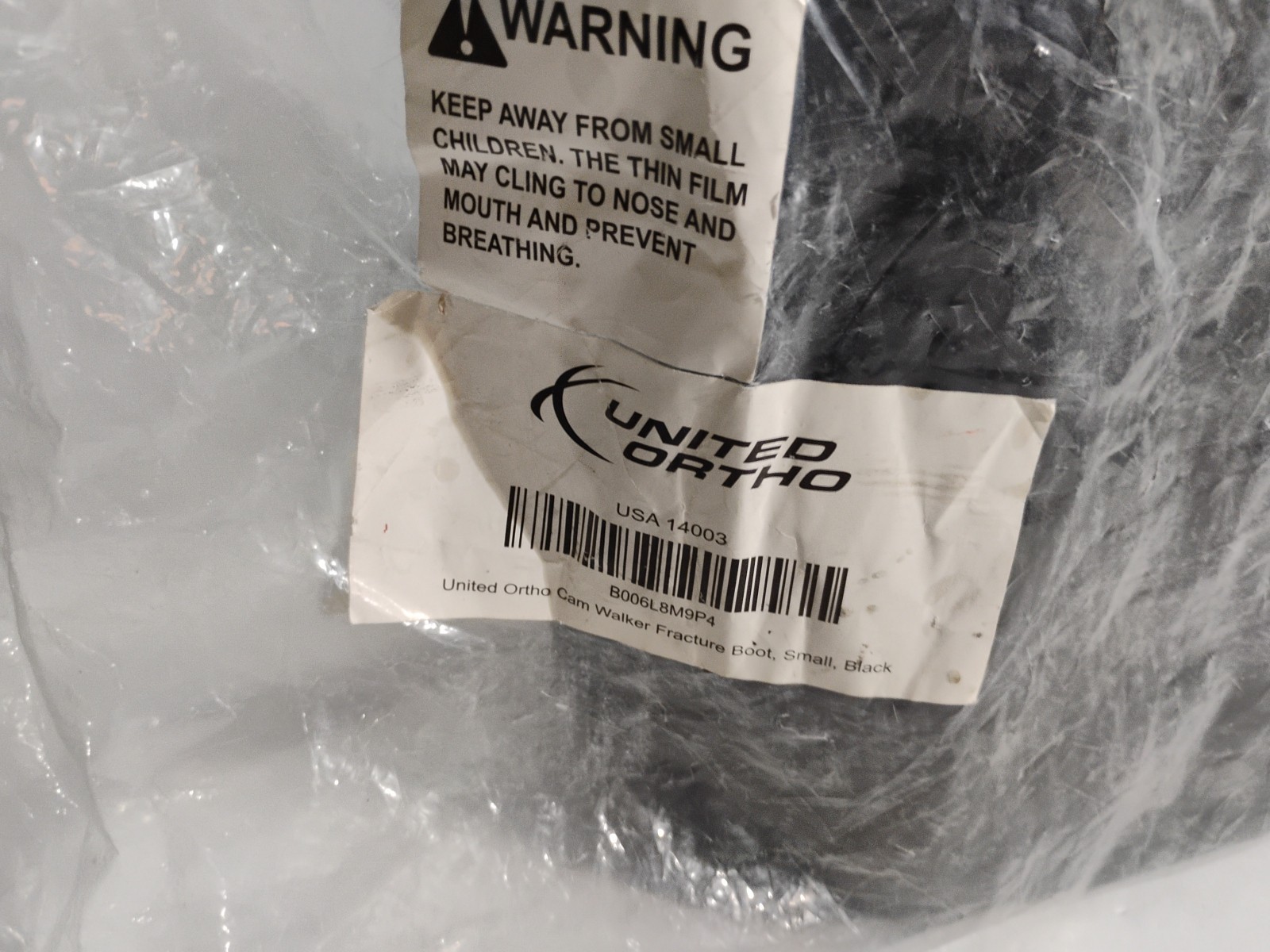 New United Ortho Air Cam Walker Fracture Boot, Small, Black