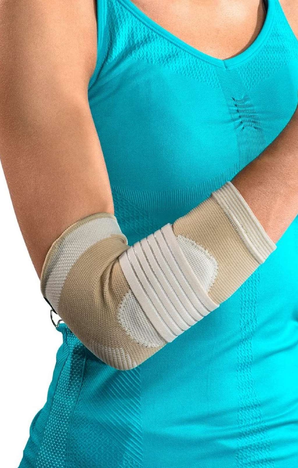 DonJoy Advantage Deluxe Elastic Elbow, Tan, Small 8″, 9″ for Sprains, Strains, G