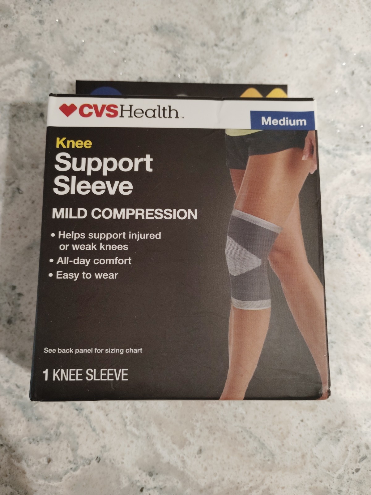Health Knee Support Sleeve CVS – Mild Compression – Medium – NEW