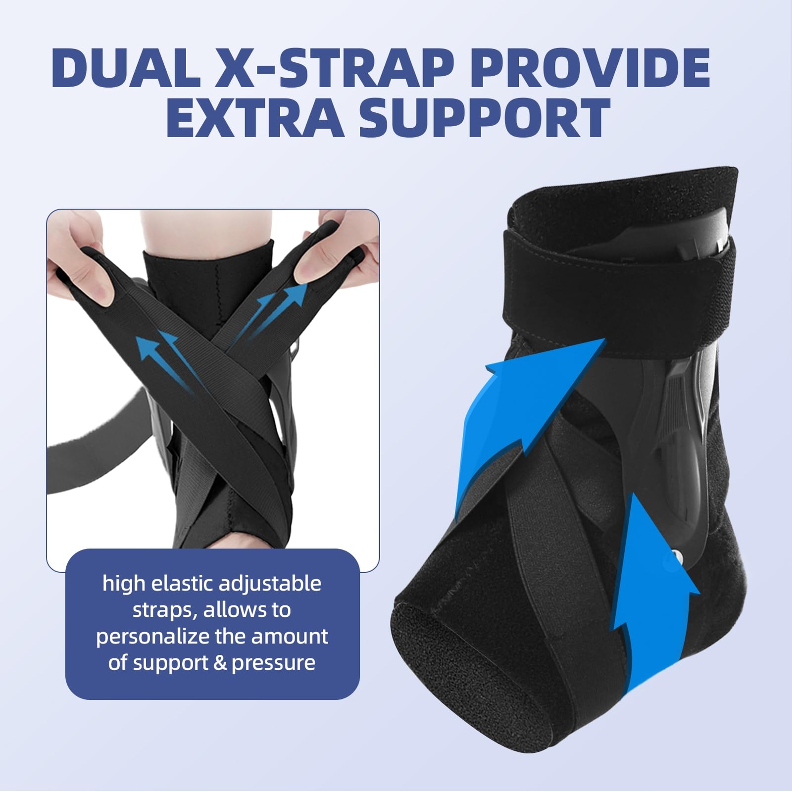 Ankle Support Brace Sprain Guard Compression Plantar Foot Fasciitis Wrap Sports