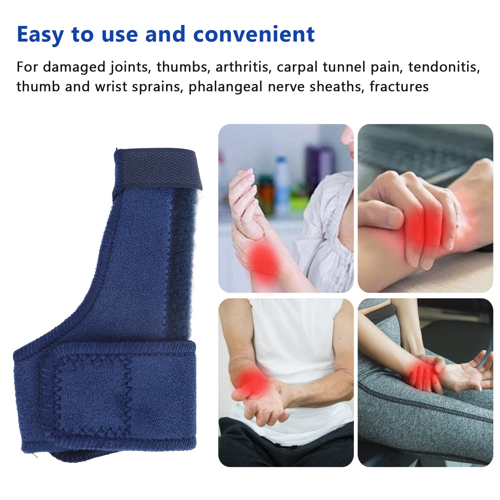 1 Thumb Splint Brace Comfortable Support For Arthritis Relief Blue