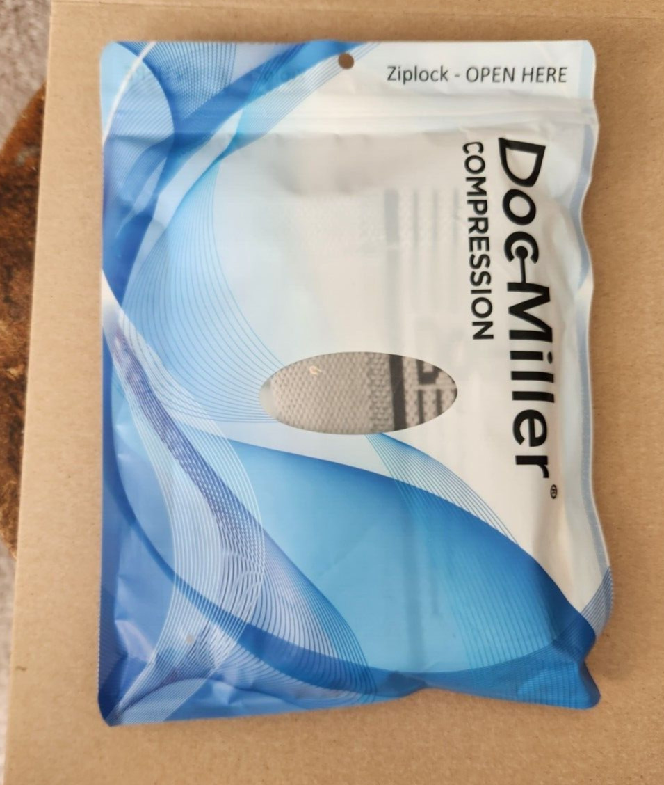 Doc Miller Compression Ankle Sleeves – 1 Pair – S – Gray