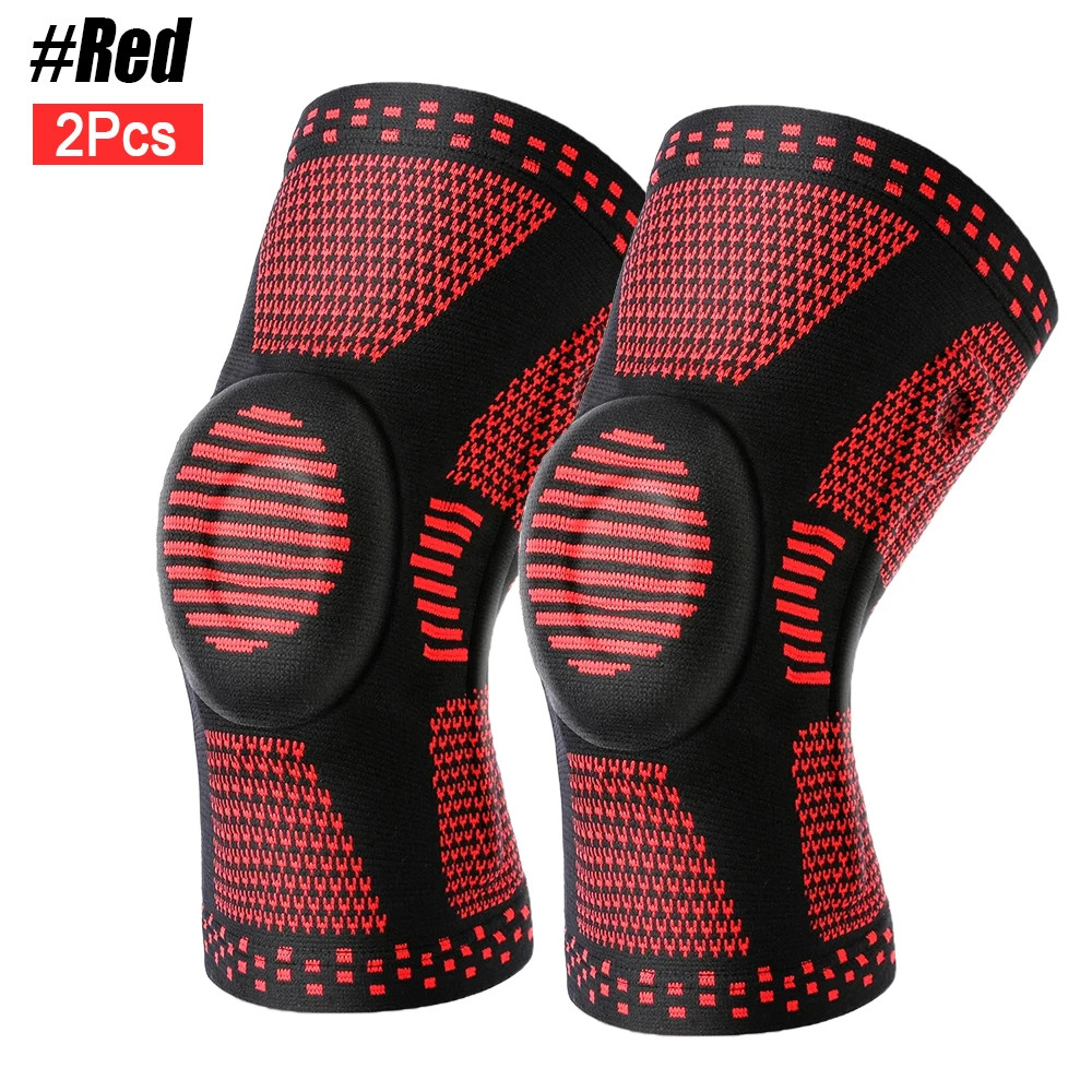 Compression Knee Brace Support Sleeve Patella Stabilizer Running Sports 1-2PCS