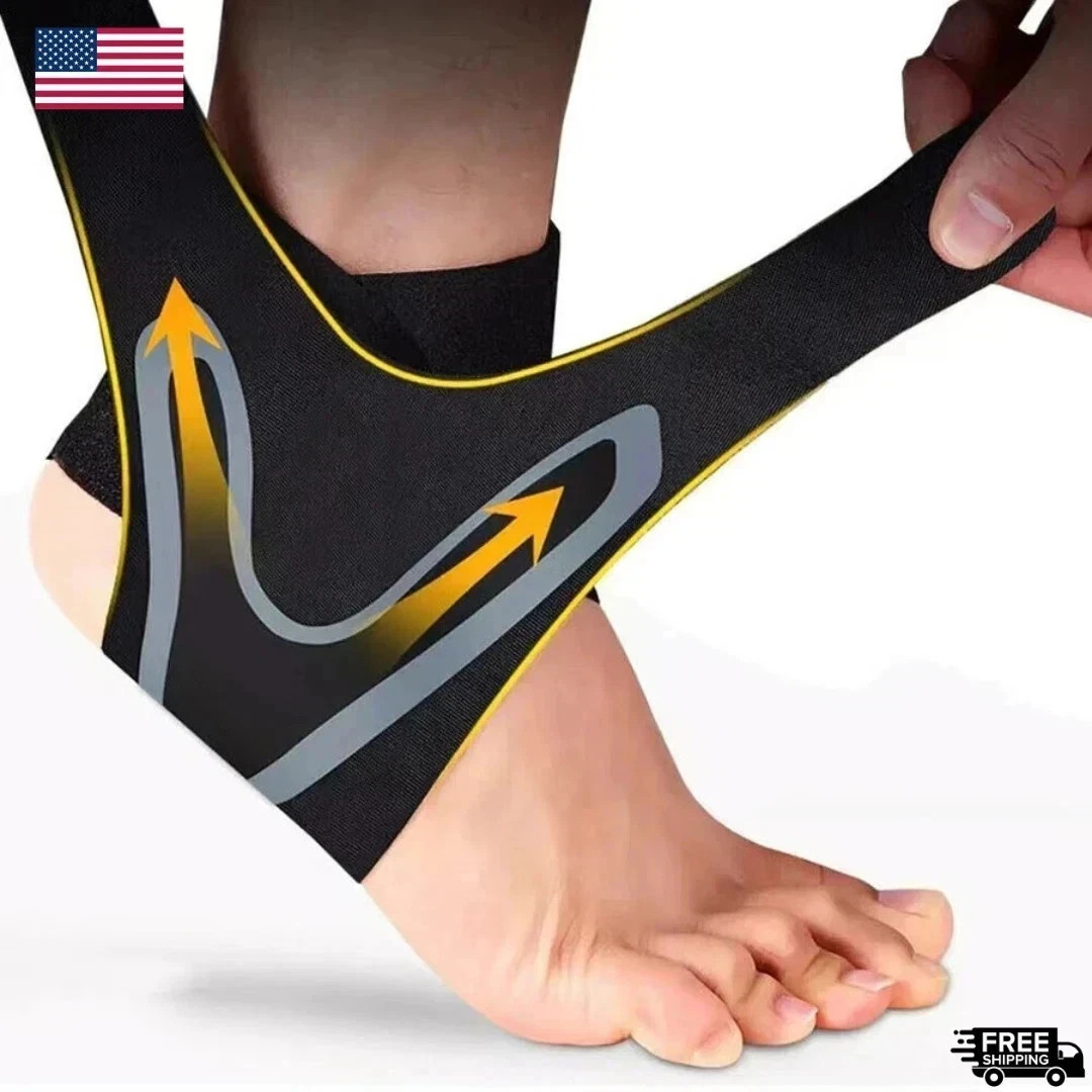 Ankle Brace Support Compression Sleeve Pain Relief Plantar Fasciitis Foot Wrap