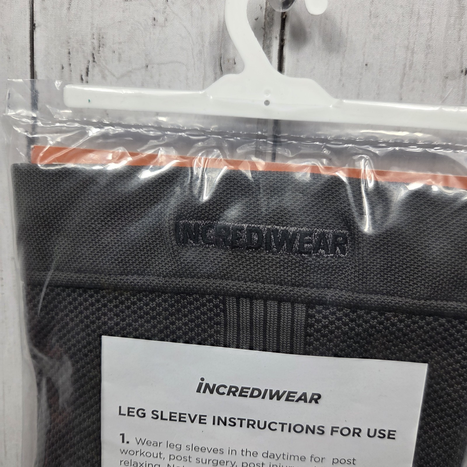Incrediwear Leg Sleeve Size Large Charcoal Compression Sleeve – New