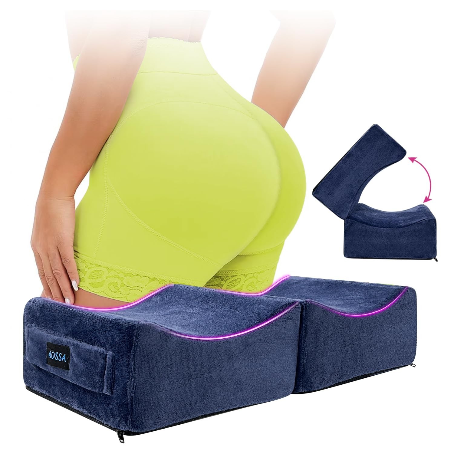 BBL Pillow for Brazilian Butt Lift Surgery – Post Recovery Seat Cushion, Foam Bo