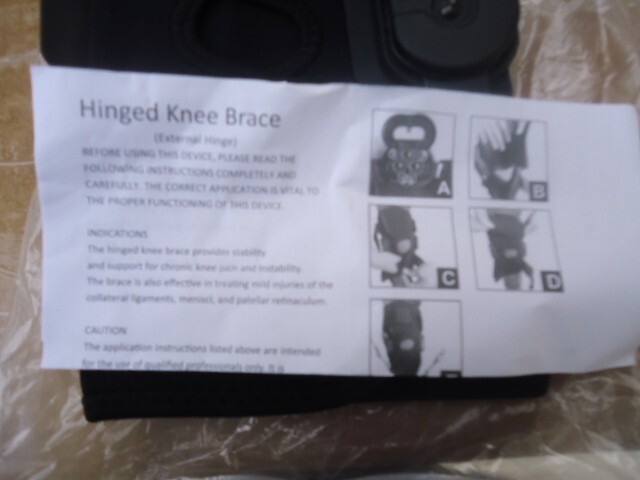 Hinged Knee Brace Adjustable Wraparound Open Patella Support External Medium New