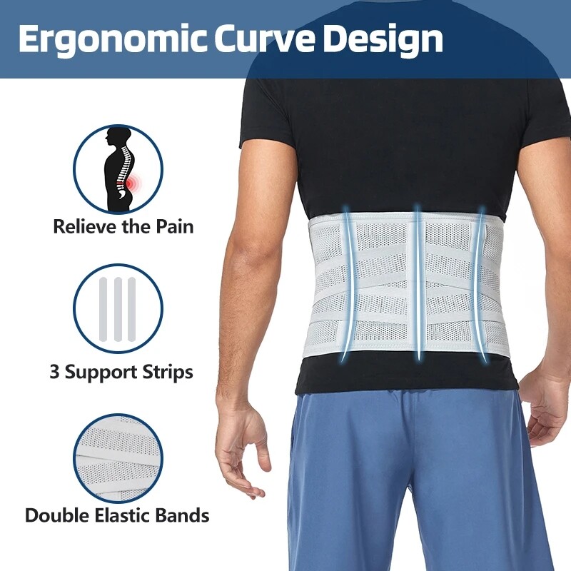Women Men Waist Trainer Band Lumbar Support Belt For Lower Back Pain Relif US